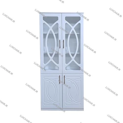 کمد کتابخانه اداری  وکیوم رنگ سفید  ODW606